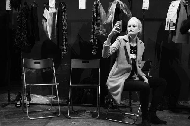 Fashion Week AltaRoma in Rom - Fotostory schwarz-weiß Jan 29, 2017 - Rome, Italy - Rome Fashion Week by AltaRoma AltaModa, last day with people, bloggers, guest, model, backstage and catwalk. Rome Italy - ZUMAi15_ 20170129_zaf_i15_017 Copyright: xEvandroxInettix