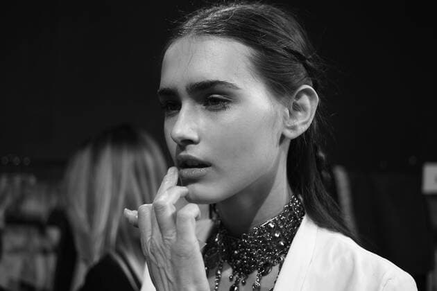 Fashion Week AltaRoma in Rom - Fotostory schwarz-weiß Jan 29, 2017 - Rome, Italy - Rome Fashion Week by AltaRoma AltaModa, last day with people, bloggers, guest, model, backstage and catwalk. Rome Italy - ZUMAi15_ 20170129_zaf_i15_034 Copyright: xEvandroxInettix