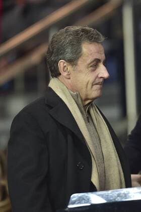 Nicolas Sarkozy besucht Fußballspiel von Monaco in Paris Nicolas Sarkozy CELEBRITES : PSG vs Monaco - L1 - 29 01 2017 JBAutissier 