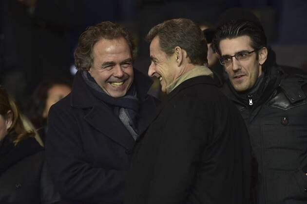 Nicolas Sarkozy besucht Fußballspiel von Monaco in Paris Nicolas Sarkozy et Luc Chatel CELEBRITES : PSG vs Monaco - L1 - 29 01 2017 JBAutissier 