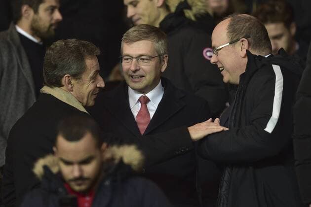 Fürst Albert II. von Monaco besucht Fußballspiel von Monaco in Paris Nicolas Sarkozy Dmitri Rybolovlev - president (Monaco) SAS Prince ALbert II de Monaco CELEBRITES : PSG vs Monaco - L1 - 29 01 2017 JBAutissier 