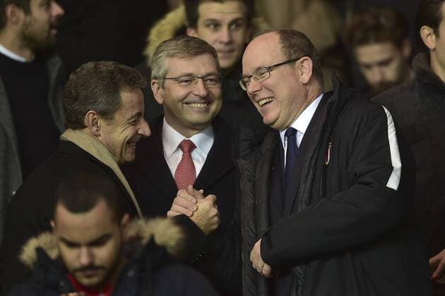 Bilder des Tages Fürst Albert II. von Monaco besucht Fußballspiel von Monaco in Paris Nicolas Sarkozy Dmitri Rybolovlev - president (Monaco) SAS Prince ALbert II de Monaco CELEBRITES : PSG vs Monaco - L1 - 29 01 2017 JBAutissier 