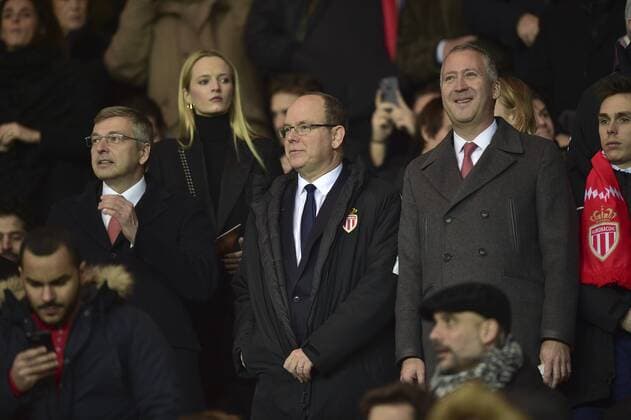 Fürst Albert II. von Monaco besucht Fußballspiel von Monaco in Paris Dmitri Rybolovlev - president (Monaco) SAS Prince ALbert II de Monaco Vadim Vasyliev - vice president (Monaco) CELEBRITES : PSG vs Monaco - L1 - 29 01 2017 JBAutissier 