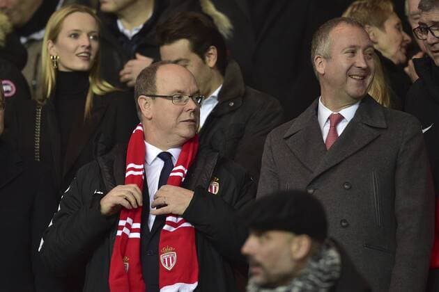 Fürst Albert II. von Monaco besucht Fußballspiel von Monaco in Paris SAS Prince ALbert II de Monaco Vadim Vasyliev - vice president (Monaco) CELEBRITES : PSG vs Monaco - L1 - 29 01 2017 JBAutissier 