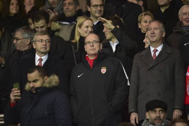 Fürst Albert II. von Monaco besucht Fußballspiel von Monaco in Paris Dmitri Rybolovlev - president (Monaco) SAS Prince ALbert II de Monaco Vadim Vasyliev - vice president (Monaco) CELEBRITES : PSG vs Monaco - L1 - 29 01 2017 JBAutissier 