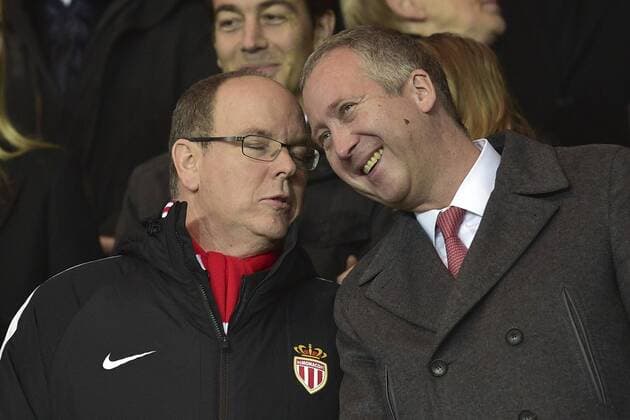 Fürst Albert II. von Monaco besucht Fußballspiel von Monaco in Paris SAS Prince ALbert II de Monaco Vadim Vasyliev - vice president (Monaco) CELEBRITES : PSG vs Monaco - L1 - 29 01 2017 JBAutissier 