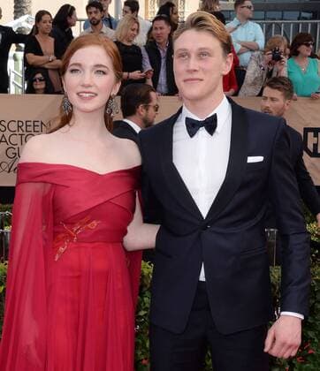 Actress Annalise Basso (L) and actor George MacKay arrive for the the 23rd annual SAG Awards held at the Shrine Auditorium in Los Angeles on January 29, 2017. The Screen Actors Guild Awards will be broadcast live on TNT and TBS.  LAP20170129055 JIMxRUYMEN