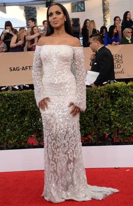Actress Kerry Washington arrives for the the 23rd annual SAG Awards held at the Shrine Auditorium in Los Angeles on January 29, 2017. The Screen Actors Guild Awards will be broadcast live on TNT and TBS.  LAP20170129237 JIMxRUYMEN