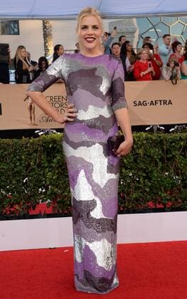 Actress Busy Philipps arrives for the the 23rd annual SAG Awards held at the Shrine Auditorium in Los Angeles on January 29, 2017. The Screen Actors Guild Awards will be broadcast live on TNT and TBS.  LAP20170129335 JIMxRUYMEN