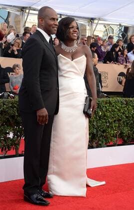 Actress Viola Davis (R) and Julius Tennon arrive for the the 23rd annual SAG Awards held at the Shrine Auditorium in Los Angeles on January 29, 2017. The Screen Actors Guild Awards will be broadcast live on TNT and TBS.  LAP20170129345 JIMxRUYMEN