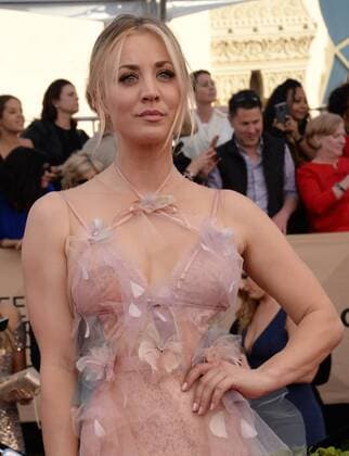 Actress Kaley Cuoco arrives for the the 23rd annual SAG Awards held at the Shrine Auditorium in Los Angeles on January 29, 2017. The Screen Actors Guild Awards will be broadcast live on TNT and TBS.  LAP20170129367 JIMxRUYMEN