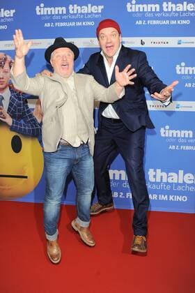 Charly Huebner, Axel Prahl Ankunft, roter Teppich zur Kinderfilm Premiere Timm Thaler im Zoo Palast in Berlin, am 29.01.2016