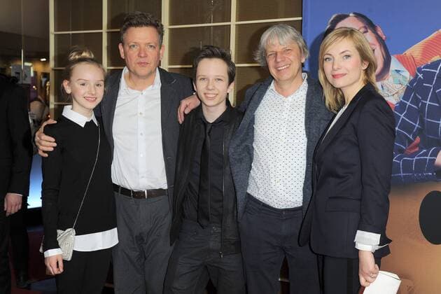 Jule Hermann, Justua von Donanyi, Arved Friese, Andreas Dresen, Nadja Uhl Ankunft, roter Teppich zur Kinderfilm Premiere Timm Thaler im Zoo Palast in Berlin, am 29.01.2016