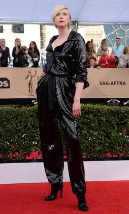 Actress Gwendoline Christie arrives for the the 23rd annual SAG Awards held at the Shrine Auditorium in Los Angeles on January 29, 2017. The Screen Actors Guild Awards will be broadcast live on TNT and TBS.  LAP20170129390 JIMxRUYMEN