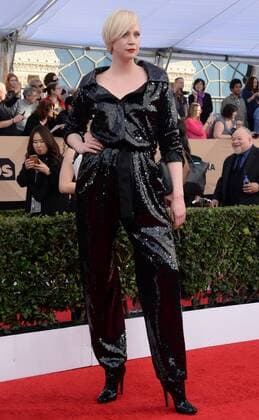Actress Gwendoline Christie arrives for the the 23rd annual SAG Awards held at the Shrine Auditorium in Los Angeles on January 29, 2017. The Screen Actors Guild Awards will be broadcast live on TNT and TBS.  LAP20170129394 JIMxRUYMEN