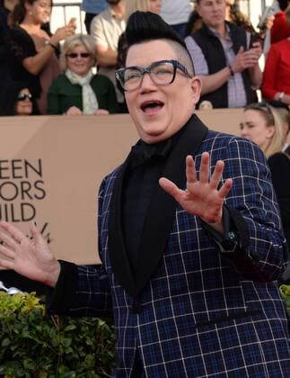 Actress Lea DeLaria arrives for the the 23rd annual SAG Awards held at the Shrine Auditorium in Los Angeles on January 29, 2017. The Screen Actors Guild Awards will be broadcast live on TNT and TBS.  LAP20170129471 JIMxRUYMEN