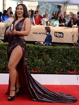 Actress Jessica Pimentel arrives for the the 23rd annual SAG Awards held at the Shrine Auditorium in Los Angeles on January 29, 2017. The Screen Actors Guild Awards will be broadcast live on TNT and TBS.  LAP20170129482 JIMxRUYMEN