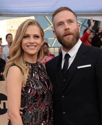 (L-R) Actors Theresa Palmer and Mark Webber arrive for the the 23rd annual SAG Awards held at the Shrine Auditorium in Los Angeles on January 29, 2017. The Screen Actors Guild Awards will be broadcast live on TNT and TBS.  LAP20170129510 JIMxRUYMEN