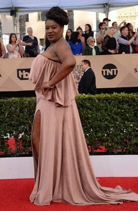 Actress Adrienne C. Moore arrives for the the 23rd annual SAG Awards held at the Shrine Auditorium in Los Angeles on January 29, 2017. The Screen Actors Guild Awards will be broadcast live on TNT and TBS.  LAP20170129554 JIMxRUYMEN