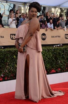 Actress Adrienne C. Moore arrives for the the 23rd annual SAG Awards held at the Shrine Auditorium in Los Angeles on January 29, 2017. The Screen Actors Guild Awards will be broadcast live on TNT and TBS.  LAP20170129556 JIMxRUYMEN