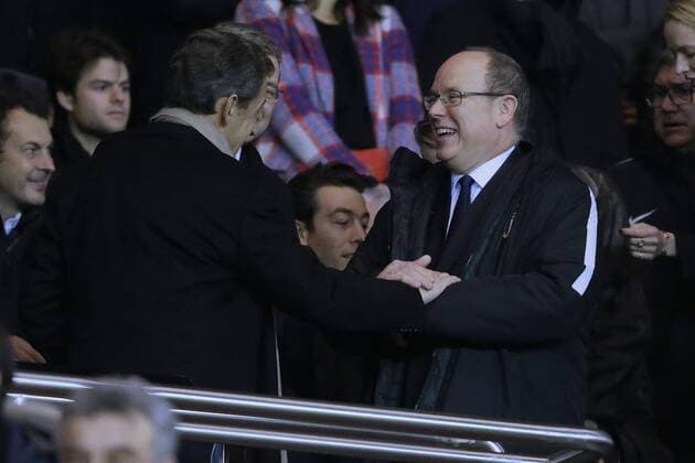 Fürst Albert II. von Monaco besucht Fußballspiel von Monaco in Paris PSG wins against Monaco in the ligue 1 of France at Parc des Princes, Albert II Prince of Monaco , Grimaldi, 644 cordon Cordon Press  alfonsoxjimenezxvalero Albert II Prince of Monaco at PSG against Monaco in the ligue 1
