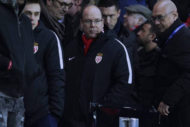 Fürst Albert II. von Monaco besucht Fußballspiel von Monaco in Paris PSG wins against Monaco in the ligue 1 of France at Parc des Princes, Albert II Prince of Monaco , Grimaldi, 644 cordon Cordon Press  alfonsoxjimenezxvalero Albert II Prince of Monaco at PSG against Monaco in the ligue 1