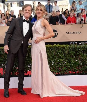 (L-R) Actors William H. Macy and Felicity Huffman arrive for the the 23rd annual SAG Awards held at the Shrine Auditorium in Los Angeles on January 29, 2017. The Screen Actors Guild Awards will be broadcast live on TNT and TBS.  LAP20170129599 JIMxRUYMEN