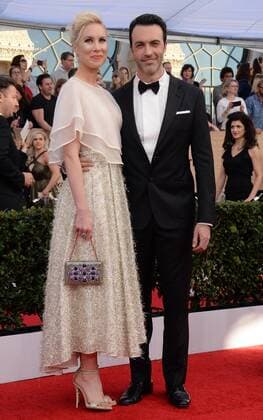 (L-R) Elspeth Keller and Reid Scott arrive for the 23rd annual SAG Awards held at the Shrine Auditorium in Los Angeles on January 29, 2017. The Screen Actors Guild Awards will be broadcast live on TNT and TBS.  LAP20170129780 JIMxRUYMEN