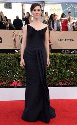 Actress Maggie Siff arrives for the 23rd annual SAG Awards held at the Shrine Auditorium in Los Angeles on January 29, 2017. The Screen Actors Guild Awards will be broadcast live on TNT and TBS.  LAP20170129800 JIMxRUYMEN