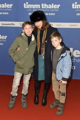 Inka Friedrich mit Söhnen Moritz und Leonard bei der Premiere des Kinofilms Timm Thaler oder das verkaufte Lachen im Zoo Palast. Berlin, 29.01.2017 Foto:xF.xKernx xFuturexImage