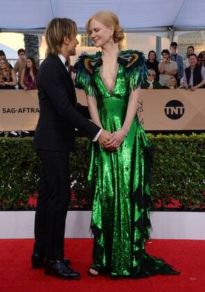 Musician Keith Urban (L) and actress Nicole Kidman arrive for the the 23rd annual SAG Awards held at the Shrine Auditorium in Los Angeles on January 29, 2017. The Screen Actors Guild Awards will be broadcast live on TNT and TBS.  LAP201701293020 JIMxRUYMEN