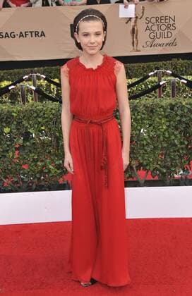 Millie Bobby Brown SCREEN ACTORS GUILD AWARDS: ARRIVALS Los Angeles Patrick Rideaux PicturePerfect