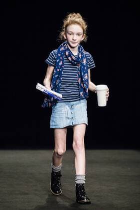January 30, 2017 - Barcelona, Catalonia, Spain - A model walks the runway at the Boboli fashion show presenting the new Boboli Airlines collection during 080 Barcelona Fashion Week Barcelona Spain - ZUMAo105 20170130_zap_o105_019 Copyright: xMatthiasxOesterlex