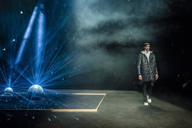 January 30, 2017 - Barcelona, Catalonia, Spain - A model walks the runway at the Miquel Suay fashion show presenting the new 23Ã‚Â° 51 19 collection during 080 Barcelona Fashion Week Barcelona Spain - ZUMAo105 20170130_zap_o105_070 Copyright: xMatthiasxOesterlex