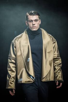 January 30, 2017 - Barcelona, Catalonia, Spain - A model walks the runway at the Miquel Suay fashion show presenting the new 23Ã‚Â° 51 19 collection during 080 Barcelona Fashion Week Barcelona Spain - ZUMAo105 20170130_zap_o105_071 Copyright: xMatthiasxOesterlex