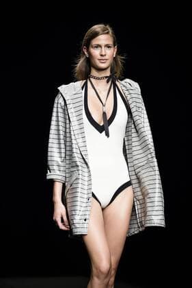 January 30, 2017 - Barcelona, Catalonia, Spain - A model walks the runway at the TCN fashion show presenting the new Spring Summer 2017 collection during 080 Barcelona Fashion Week Barcelona Spain - ZUMAo105 20170130_zap_o105_105 Copyright: xMatthiasxOesterlex
