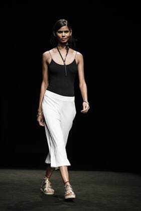 January 30, 2017 - Barcelona, Catalonia, Spain - A model walks the runway at the TCN fashion show presenting the new Spring Summer 2017 collection during 080 Barcelona Fashion Week Barcelona Spain - ZUMAo105 20170130_zap_o105_114 Copyright: xMatthiasxOesterlex