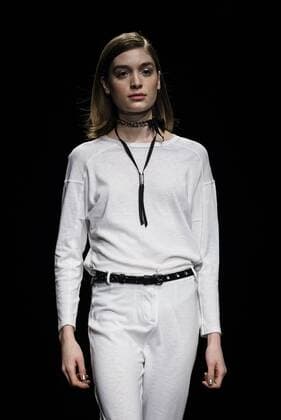 January 30, 2017 - Barcelona, Catalonia, Spain - A model walks the runway at the TCN fashion show presenting the new Spring Summer 2017 collection during 080 Barcelona Fashion Week Barcelona Spain - ZUMAo105 20170130_zap_o105_119 Copyright: xMatthiasxOesterlex