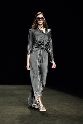 January 30, 2017 - Barcelona, Catalonia, Spain - A model walks the runway at the TCN fashion show presenting the new Spring Summer 2017 collection during 080 Barcelona Fashion Week Barcelona Spain - ZUMAo105 20170130_zap_o105_123 Copyright: xMatthiasxOesterlex