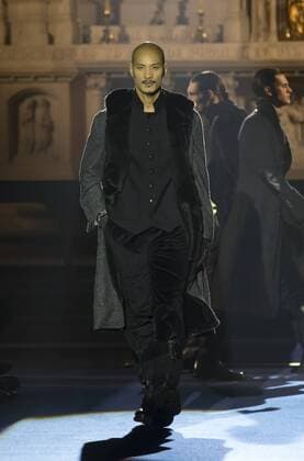 New York Mens Fashion Week Fall 2017 Model walks runway for Joseph Abboud collection during New York Mens Fashion Week Fall 2017 in Saint Stephens Church  LevxRadin