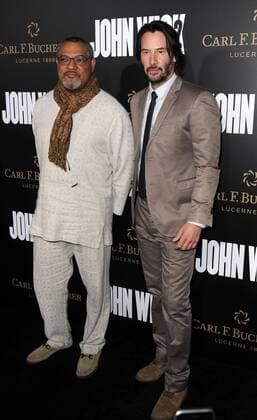 January 30, 2017 - Hollywood, California, U.S. - Laurence Fishburne, Keanu Reeves attends The Los Angeles Premiere of John Wick Chapter Two held at the Arclight Theater in Hollywood, California on January 30, 2017. 2017 Hollywood U.S. - ZUMAl86_ 20170130_zaf_l86_042 Copyright: xDavexLongendykex