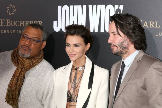 LOS ANGELES - JAN 30: Laurence Fishburne, Ruby Rose, Keanu Reeves at the John Wick: Chapter 2 Premiere at ArcLight Theater on January 30, 2017 in Los Angeles, CA  Copyright: xKathyxHutchinsx xIPAx xHutchinsxPhotox