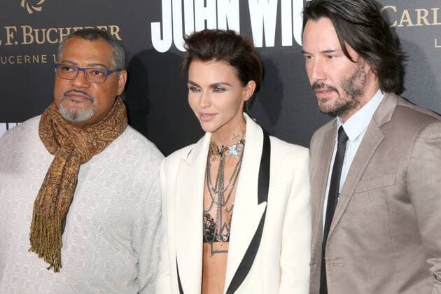 LOS ANGELES - JAN 30: Laurence Fishburne, Ruby Rose, Keanu Reeves at the John Wick: Chapter 2 Premiere at ArcLight Theater on January 30, 2017 in Los Angeles, CA  Copyright: xKathyxHutchinsx xIPAx xHutchinsxPhotox
