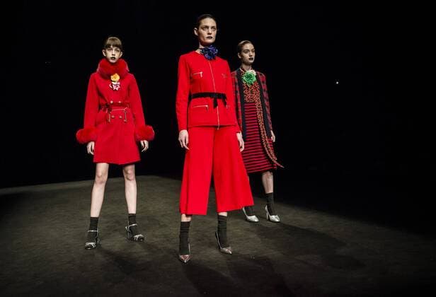 January 31, 2017 - Barcelona, Catalonia, Spain - A model walks the runway at the Naulover fashion show presenting the new Dark Ophelia collection during 080 Barcelona Fashion Week Barcelona Spain - ZUMAo105 20170131_zap_o105_002 Copyright: xMatthiasxOesterlex