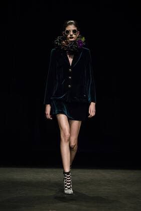 January 31, 2017 - Barcelona, Catalonia, Spain - A model walks the runway at the Naulover fashion show presenting the new Dark Ophelia collection during 080 Barcelona Fashion Week Barcelona Spain - ZUMAo105 20170131_zap_o105_010 Copyright: xMatthiasxOesterlex
