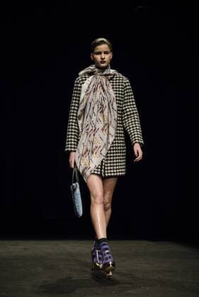 January 31, 2017 - Barcelona, Catalonia, Spain - A model walks the runway at the Naulover fashion show presenting the new Dark Ophelia collection during 080 Barcelona Fashion Week Barcelona Spain - ZUMAo105 20170131_zap_o105_024 Copyright: xMatthiasxOesterlex