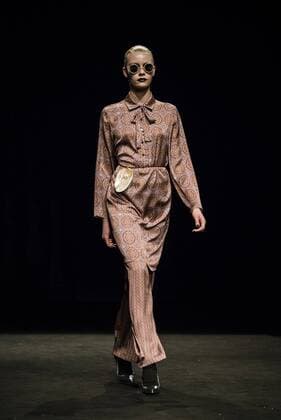 January 31, 2017 - Barcelona, Catalonia, Spain - A model walks the runway at the Naulover fashion show presenting the new Dark Ophelia collection during 080 Barcelona Fashion Week Barcelona Spain - ZUMAo105 20170131_zap_o105_030 Copyright: xMatthiasxOesterlex