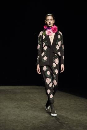January 31, 2017 - Barcelona, Catalonia, Spain - A model walks the runway at the Naulover fashion show presenting the new Dark Ophelia collection during 080 Barcelona Fashion Week Barcelona Spain - ZUMAo105 20170131_zap_o105_032 Copyright: xMatthiasxOesterlex