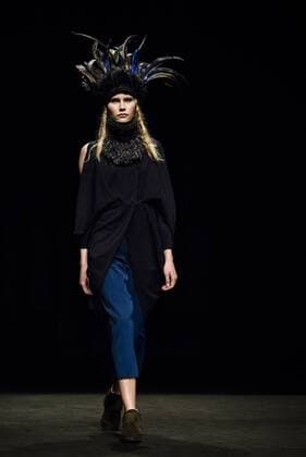 January 31, 2017 - Barcelona, Catalonia, Spain - A model walks the runway at the Txell Miras fashion show presenting the new The Shed collection during 080 Barcelona Fashion Week Barcelona Spain - ZUMAo105 20170131_zap_o105_042 Copyright: xMatthiasxOesterlex