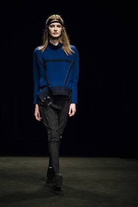 January 31, 2017 - Barcelona, Catalonia, Spain - A model walks the runway at the Txell Miras fashion show presenting the new The Shed collection during 080 Barcelona Fashion Week Barcelona Spain - ZUMAo105 20170131_zap_o105_045 Copyright: xMatthiasxOesterlex